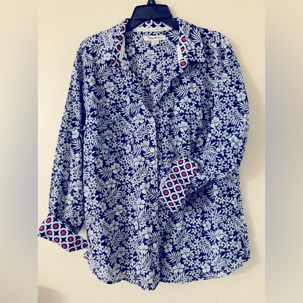NWOT 
Tommy Bahama “Live The Island Life” 
100% Cotton Lightweight Blouse XL